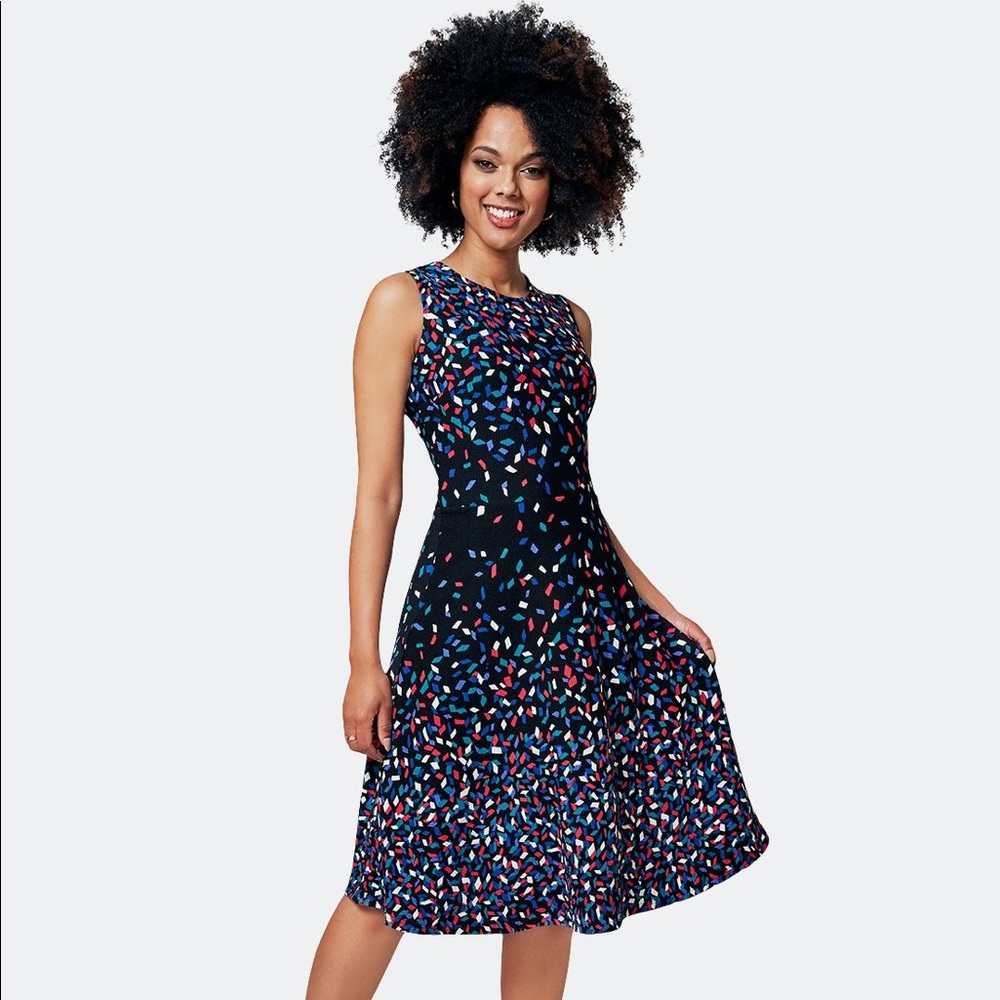 Leota Ava Sleeveless Dress In Ombre Fiesta